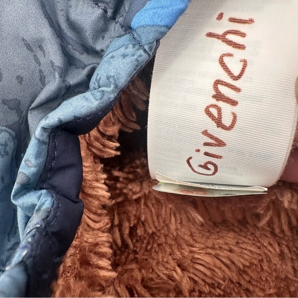 The North Face Reversible Bear Print Blue Hooded Winter Jacket 6-12 months - Picture 3 of 5